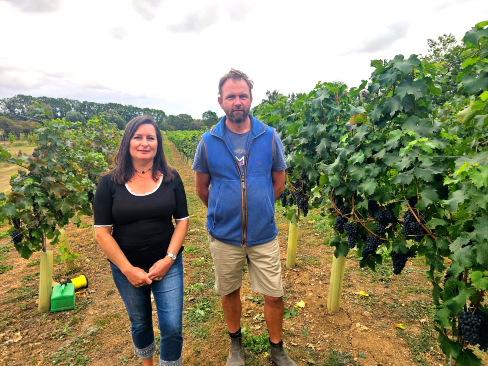 Andrew and Raquel at Mallard point vineyard
